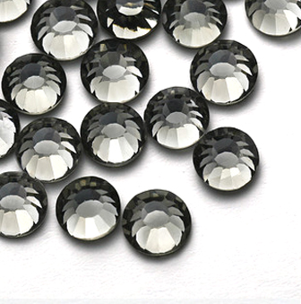 1440pcs Crystal Flatback Rhinestones in Supreme Quality - SS12 (3.0mm) Clear Grey (Diamond Black 215) No Hotfix